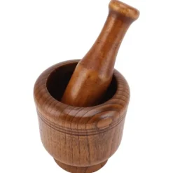 Hvidløgskværn skål Jujube træurt knuseskål Multipurpose krydderikværn til husholdningsrestaurant Clearance