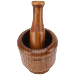 Hvidløgskværn skål Jujube træurt knuseskål Multipurpose krydderikværn til husholdningsrestaurant Clearance