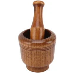 Hvidløgskværn skål Jujube træurt knuseskål Multipurpose krydderikværn til husholdningsrestaurant Clearance