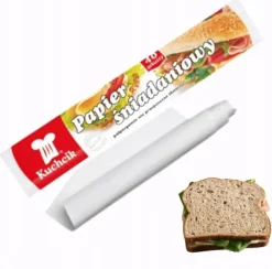 Madfolie>Hvidt morgenmadspapir på rulle, 40 ark Kuchcik