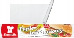 Madfolie>Hvidt morgenmadspapir på rulle, 40 ark Kuchcik