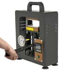 Damppresser>Hydraulisk varmepressemaskine, 5 tons tryk, dobbelt varmeplade