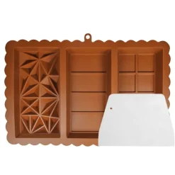 Bagning>3-i-1 Chokoladeform med Skraber - Brun Silikone