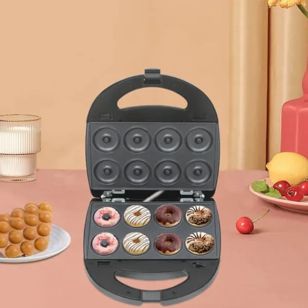 6‑i‑1 multifunktionelt vaffeljern & pandekagemaskine, sandwichmaker, 750 W, dobbelte varmeplader, foldbar, sort Sale