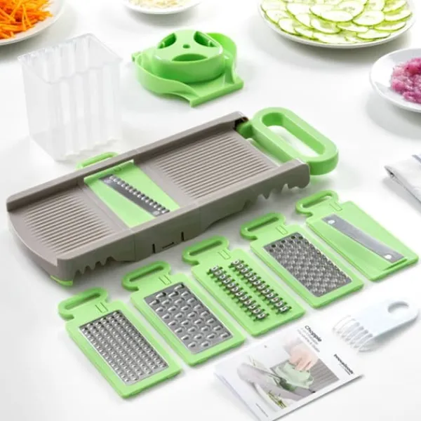 Mandolin- & Rivejern>6-i-1 sammenfoldelig mandolin rivejern Choppie InnovaGoods