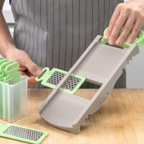 Mandolin- & Rivejern>6-i-1 sammenfoldelig mandolin rivejern Choppie InnovaGoods