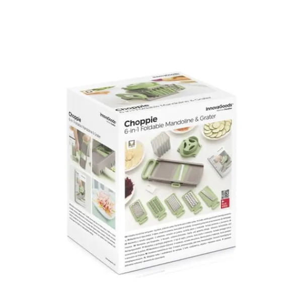 Mandolin- & Rivejern>6-i-1 sammenfoldelig mandolin rivejern Choppie InnovaGoods