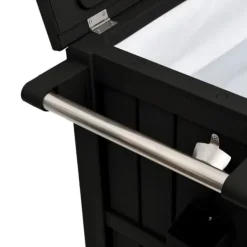 3-i-1 serveringsvogn med isspand og opbevaring | Farve: Sort | Størrelse: 80 l Online