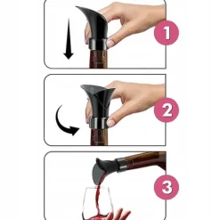 2-i-1 Vinlufter Karaffel Flasketud med Lukning Hot