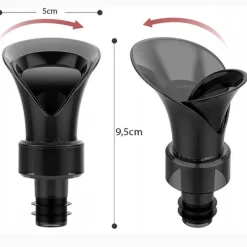 2-i-1 Vinlufter Karaffel Flasketud med Lukning Hot