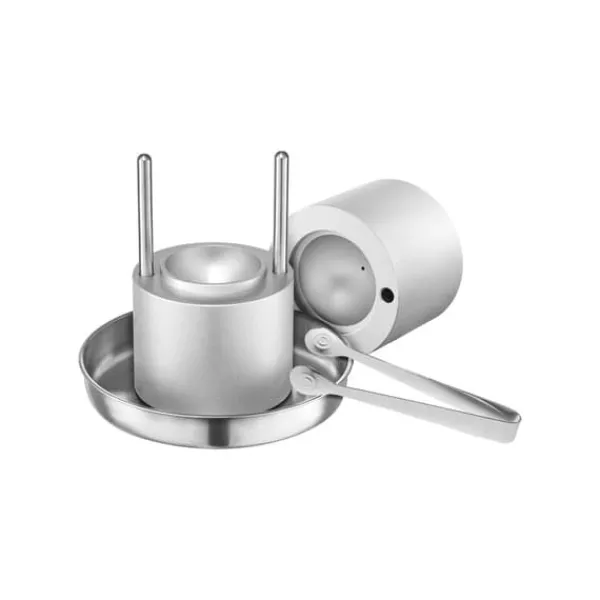 Ice Ball Press 2,1/53 mm, isčemester kit, perfekt til whisky, elegant sølvdesign, ideel til drinks og cocktails. New