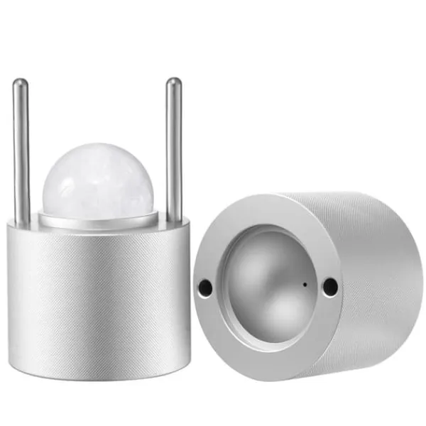 Ice Ball Press 2,1/53 mm, isčemester kit, perfekt til whisky, elegant sølvdesign, ideel til drinks og cocktails. New