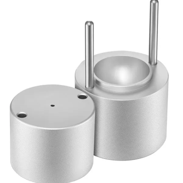 Ice Ball Press 2,1/53 mm, isčemester kit, perfekt til whisky, elegant sølvdesign, ideel til drinks og cocktails. New