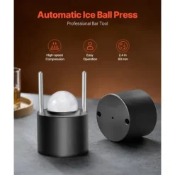 Barudstyrssæt>Ice Ball Press Kit, 2,4/60 mm, Klar Kugle, Whisky Isbold Medfollower, Perfekt til Spirits, Cocktailer og Fest.