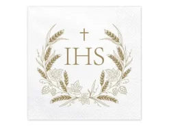 IHS servietter, 33x33 cm, guld (1 pakke / 12 stk.) Online