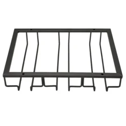 Iron Art omvendt vinglasholder i europæisk stil, hængende vinglasstativ under skab, sort Discount