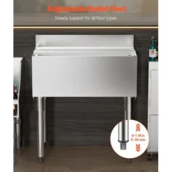 Isbeholder, 78,4 L, 76,1x48,3x93,7 cm, rustfrit stål Discount