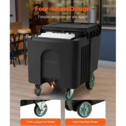 Iskasse, 80x58x74 cm isoleret med hjul, opbevaring