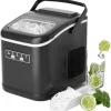 Isproducenter>Ismaskine, 12 kg daglig kapacitet, klar på 6-8 minutter,Sort