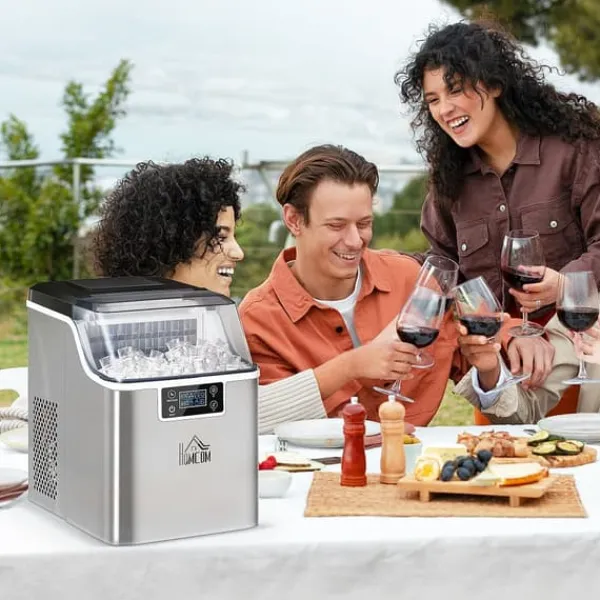 Isproducenter>Ismaskine, 25,2x36x37,1 cm, Sølv