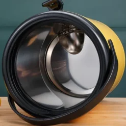 Isolerad varm- och kalldrycksdispenser hink i rostfritt stål Dryckesdispenser med tapp för mjölkte 8L stålfärg (svart lock) Online