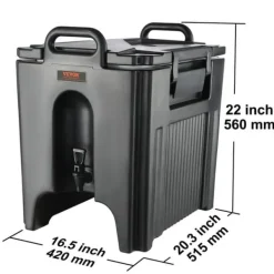Isoleret Drikkevaredispenser, Ikke-elektrisk Isolering, Bærbart Design,10 gallon Outlet