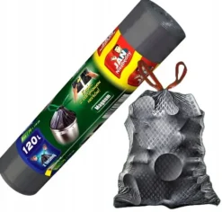 Jan Niezbędny affaldsposer med tape 120l 8 stk. superstærke sorte Online