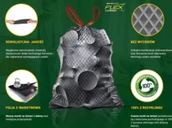 Jan Niezbędny affaldsposer med tape 120l 8 stk. superstærke sorte Online