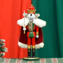 Julen Nøddeknækkeren Mus Konge Desktop Ornament Statue Nøddeknækker Dukke Online