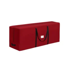 Opbevaringsposer Til Hjemmet>Juletræsopbevaringspose, rød, 164 x 38 x 76 cm (L x B x H) - Håndtagsbredde: 3,5 cm - Til træer op til 160 cm