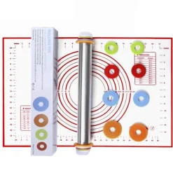 Justerbar Rulle i Rustfrit Stål - Perfekt til Dej, Kager og Pizza Clearance