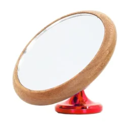 Kaffemaskiner Til God Kaffe>Kaffeflödeshastighet Observation Reflekterande spegel Valnöt 360 grader roterbar visuell extraktion Kaffeshot Spegel Röd