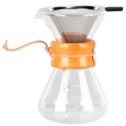 Kaffemaskiner Til God Kaffe>Kaffekande glaskaffekedel hæld over kaffemaskine Enkelt design og varmebestandighed med kaffefilter i rustfrit stål til kaffeelsker400 ml