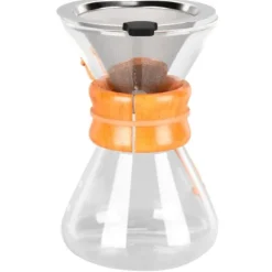 Kaffemaskiner Til God Kaffe>Kaffekande glaskaffekedel hæld over kaffemaskine Enkelt design og varmebestandighed med kaffefilter i rustfrit stål til kaffeelsker400 ml