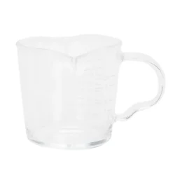 Målebægere & Måleskeer>Kaffekop med dobbelt tud Håndlavet målebæger i borosilikatglas 70 ml