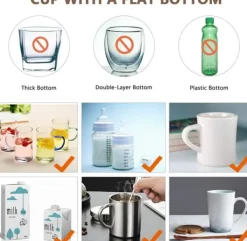 Kopvarmer>Kaffekopvarmer, elektrisk kopvarmer med 3 justerbare temperaturniveauer (op til 149 ° F) og automatisk sluk-funktion, elektrisk drikkevarevarmer