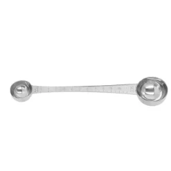 Kaffeske med skalalængde dobbelt ende-måleske Rustfrit stål spiseske Krydderiske New