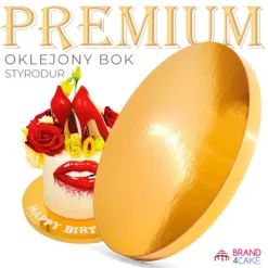 Kagebrætbund Guld 26 cm 2 cm Sæt 5 stk. Kagetromle Rund Premium Brand4Cake Outlet