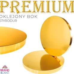 Kagebrætbund Guld 26 cm 2 cm Sæt 5 stk. Kagetromle Rund Premium Brand4Cake Outlet