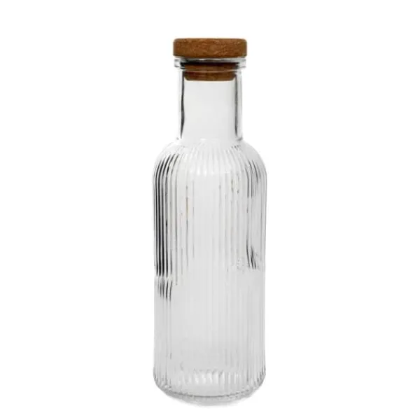 Karaffel | NATIA | rillet med prop, transparent | 1 l | 890999 Hot