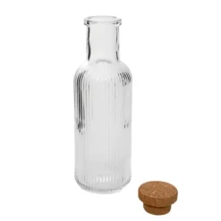 Karaffel | NATIA | rillet med prop, transparent | 1 l | 890999 Hot