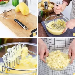 Kartoffelmoser i rustfrit stål, klassisk Discount