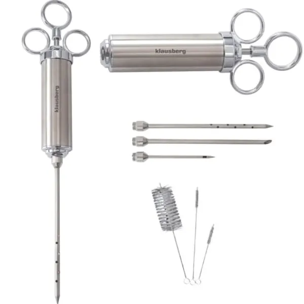 Jerky Pistol>Kødbejdsningssprøjte 60ml stål KLAUSBERG KB-7842