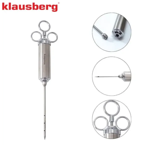 Jerky Pistol>Kødbejdsningssprøjte 60ml stål KLAUSBERG KB-7842