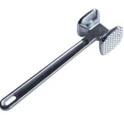 Kødmørner aluminiumslegering rund sølv ergonomisk kødhammer til køkkenbøf Sale