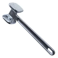 Kødmørner aluminiumslegering rund sølv ergonomisk kødhammer til køkkenbøf Sale