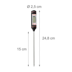 Kødstermometer, Digital, 23,7x2,1 cm Discount