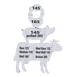 Køkkentermometre>Kødtemperaturmagnet Metal Madlavningstemperaturguide BBQ Rygning Kødtilbehør Gave til mænd Mand Grillfest