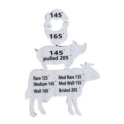 Køkkentermometre>Kødtemperaturmagnet Metal Madlavningstemperaturguide BBQ Rygning Kødtilbehør Gave til mænd Mand Grillfest