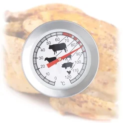 Kødtermometer, Analogt rustfrit stål, 21x5,5x5,5 cm, Sølv Outlet